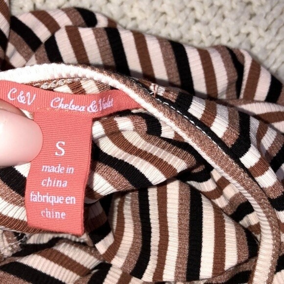 CHELSEA & VIOLET striped pants romper size small - Picture 4 of 6